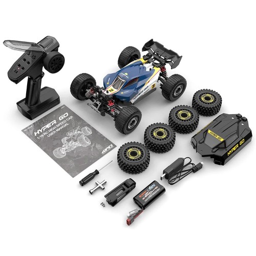 MJX HYPER GO 16213 1/16 Brushless High Speed RC Car Vehicle Models 45km/h Full Proprotional Control W/ 2 Car Shells - One Battery