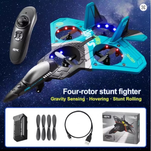 4DRC V17 RC Remote Control Airplane | 2.4G Fighter Glider for Beginners