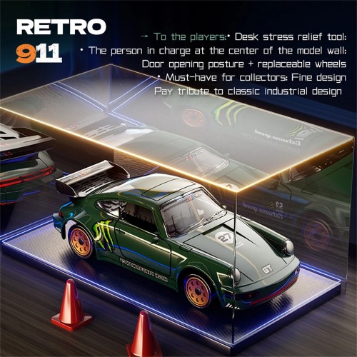 88RC 911 RTR 1/43 2.4G 4WD Drift RC Car Gyro Alloy Body Shell Desktop Full Proportional Mini Race LED Light Radio Control High-Speed Motor On-Road Racing Vehicle Model Boys Gifts Toys - Multicolor 88RC 911 RTR 1/43 2.4G 4WD Drift RC Car Gyro Alloy Body Shell Desktop Full Proportional Mini Race LED Light Radio Control High-Speed Motor On-Road Racing Vehicle Model Boys Gifts Toys - Multicolor