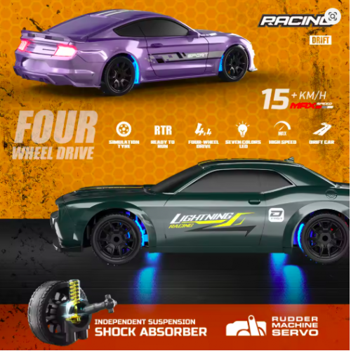 ENOZE 8500 / 8501 1:43 RC Drift Car – 2.4G 4WD High-Speed Remote Control Racing Car with LED Lights, Full-Scale RTR Mini Drifting Vehicle for Kids & Boys ENOZE 8500 / 8501 1:43 RC Drift Car – 2.4G 4WD High-Speed Remote Control Racing Car with LED Lights, Full-Scale RTR Mini Drifting Vehicle for Kids & Boys