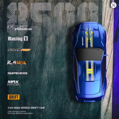 ENOZE 8500 / 8501 1:43 RC Drift Car – 2.4G 4WD High-Speed Remote Control Racing Car with LED Lights, Full-Scale RTR Mini Drifting Vehicle for Kids & Boys ENOZE 8500 / 8501 1:43 RC Drift Car – 2.4G 4WD High-Speed Remote Control Racing Car with LED Lights, Full-Scale RTR Mini Drifting Vehicle for Kids & Boys