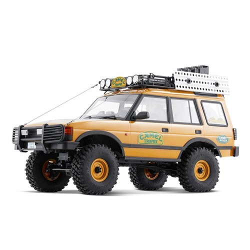 FMS FCX10 1/10 2.4G 4WD RC Car for Land Rover Camel Trophy Edition RS Officially Authorized Rock Crawler Off-Road Climbing Truck Two Speed LED Lights Straight Axle Metal Gears Drive Shaft Oil Filled Shocks Vehicles Models Toys - Discovery