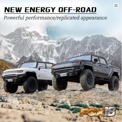 Fms FX18 1:18 Hummer Ev Pickup Truck Electric Rc Remote Control Vehicle Off-Road Climbing Vehicle Model Fms FX18 1:18 Hummer Ev Pickup Truck Electric Rc Remote Control Vehicle Off-Road Climbing Vehicle Model