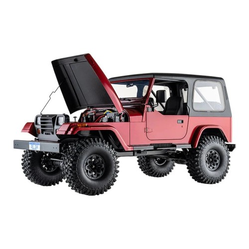 FMS ROCHOBBY Mashigan RS Red RTR 1/10 2.4G 4WD RC Car Rock Crawler Off-Road Climbing Monster Truck LED Light Metal Gear Frame Full Proportional Vehicles Models Toys - Red