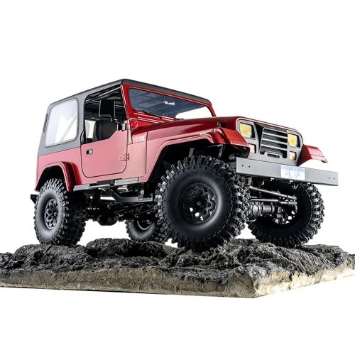 FMS ROCHOBBY Mashigan RS Red RTR 1/10 2.4G 4WD RC Car Rock Crawler Off-Road Climbing Monster Truck LED Light Metal Gear Frame Full Proportional Vehicles Models Toys - Red