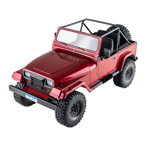 FMS ROCHOBBY Mashigan RS Red RTR 1/10 2.4G 4WD RC Car Rock Crawler Off-Road Climbing Monster Truck LED Light Metal Gear Frame Full Proportional Vehicles Models Toys - Red