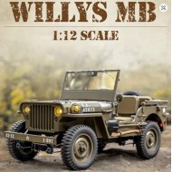 FMS RC Car 1/12 1941 MB Scaler Willys Jeep 2.4G 4WD RTR Crawler Climbing Scale Military Truck 