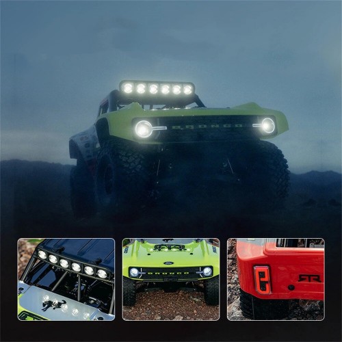 FMS 10702 for Ford Bronco 1/7 2.4G 4WD 80km/h RS EB Brushless RC Car Short Course Off-Road Truck Metal Chassis Hobbywing Motor ESC Metal Drive Shafts Gears Three Differentials Gyro LED Light Full Proportional Vehicles Models Toys - Racing Livery A