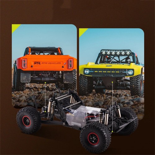 FMS 10702 for Ford Bronco 1/7 2.4G 4WD 80km/h RS EB Brushless RC Car Short Course Off-Road Truck Metal Chassis Hobbywing Motor ESC Metal Drive Shafts Gears Three Differentials Gyro LED Light Full Proportional Vehicles Models Toys - Racing Livery A