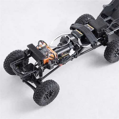 FMS FCX24M for TOYOTA TACOMA RTR 1/24 2.4G 4WD RC Car Officially Licensed Two Speed Off-Road Truck LED Light All-New Metal Ladder-Frame Chassis Gears Shocks Vehicles Models Toys - Blue