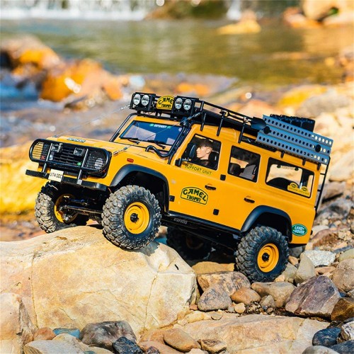 FMS FCX10 1/10 2.4G 4WD RC Car for Land Rover Camel Trophy Edition RS Officially Authorized Rock Crawler Off-Road Climbing Truck Two Speed LED Lights Straight Axle Metal Gears Drive Shaft Oil Filled Shocks Vehicles Models Toys - Defender