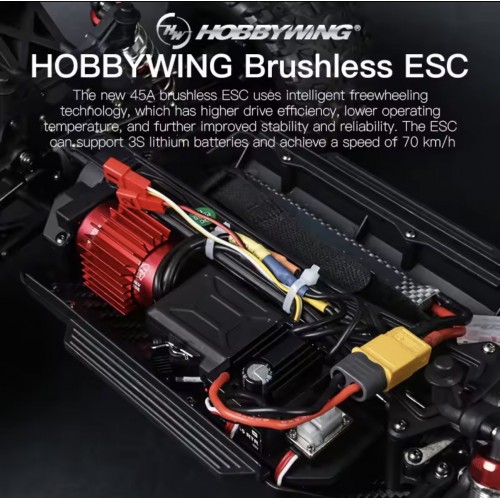 GTFANS M606 1/12 4WD 2.4G Brushless 3S High Speed Off-Road RC Electric Remote Control Car Short Truck Vehicle Models One Battery