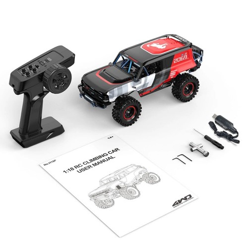 MJX H18P RTR 1/18 2.4G 4WD RC Car Bronco Baja 1000 Crawler Vehicles Models Genuine Authorization - One Battery