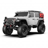 HB Toys RTR R1011 2.4G 4WD RC Car Full Proportional Rock Crawler RUBICON LED Light Off-Road Climbing Truck Vehicles Models 3s Compatible Toys - Grey Upgraded Version