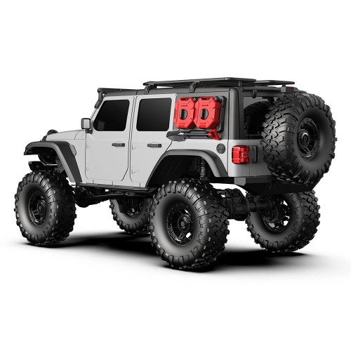 HB Toys RTR R1011 2.4G 4WD RC Car Full Proportional Rock Crawler RUBICON LED Light Off-Road Climbing Truck Vehicles Models 3s Compatible Toys - Grey Upgraded Version HB Toys RTR R1011 2.4G 4WD RC Car Full Proportional Rock Crawler RUBICON LED Light Off-Road Climbing Truck Vehicles Models 3s Compatible Toys - Grey Upgraded Version