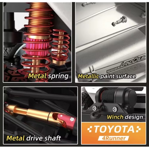 HGRC HG4-211 1/16 Toyota FJ40 AWD RC Crawler RTR with Smoke Unit, Lights, Sound & Metal Drive Shafts