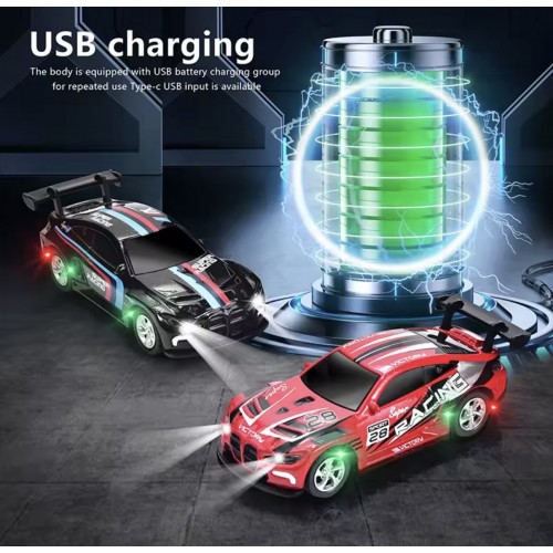 Hengguan Hgrc HG4-218 1:64 Mini RC Car Dual Mode 2.4G Drift Racing Alloy Remote Control Car