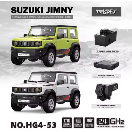 HGRC HG4-53 1/16 Suzuki Jimny RC Rock Crawler – Licensed 3WD Off-Road Truck with LED, Sound & Smoke