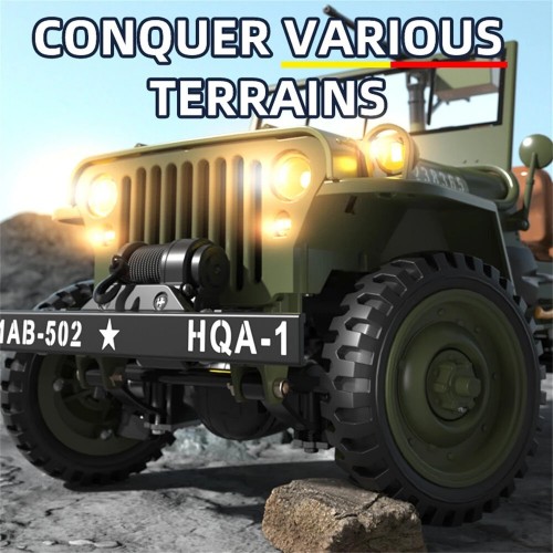 HG HG4-58 1/14 4WD RC Jeep with LED Lights, Sound & Winch