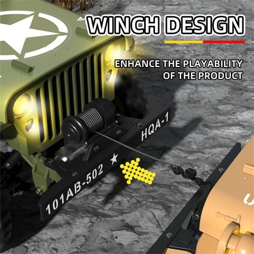 HG HG4-58 1/14 4WD RC Jeep with LED Lights, Sound & Winch