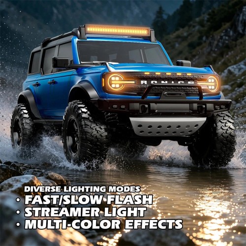 Hstar R22 RTR 1/12 2.4G 4WD RC Car RocK Crawler Off-Road Climbing Truck Full Proportional Control LED Light Metal Gear Drive Shaft Vehicles Models Toys