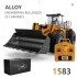 HUINA 1583 1/14 22 Channel Alloy Remote Control Loader Car Simulation Bulldozer Engineering Vehicle Toys