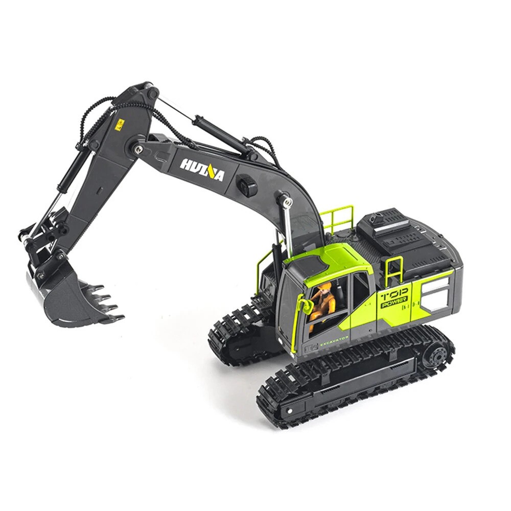 Huina 1661 1:18 Die-Cast Metal RC Excavator – 11CH Radio Control