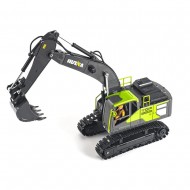 Huina 1661 1:18 Die-Cast Metal RC Excavator – 11CH Radio Control Construction Vehicle with LED Lights