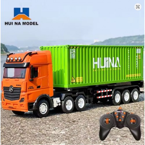 HUINA 1317 Rc Truck 1/18 9Ch Alloy Remote Control Container Cars Trucks Lighting Sound Radio Controlled