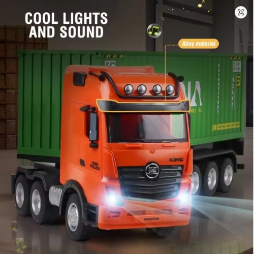 HUINA 1317 Rc Truck 1/18 9Ch Alloy Remote Control Container Cars Trucks Lighting Sound Radio Controlled