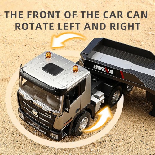 Huina 1318 1:18 RC Tractor Truck 9CH Remote Control Cars with Flatbed Trailer Assembled and Painted Hobby Model Huina 1318 1:18 RC Tractor Truck 9CH Remote Control Cars with Flatbed Trailer Assembled and Painted Hobby Model