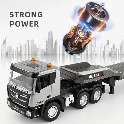 Huina 1318 1:18 RC Tractor Truck 9CH Remote Control Cars with Flatbed Trailer Assembled and Painted Hobby Model Huina 1318 1:18 RC Tractor Truck 9CH Remote Control Cars with Flatbed Trailer Assembled and Painted Hobby Model