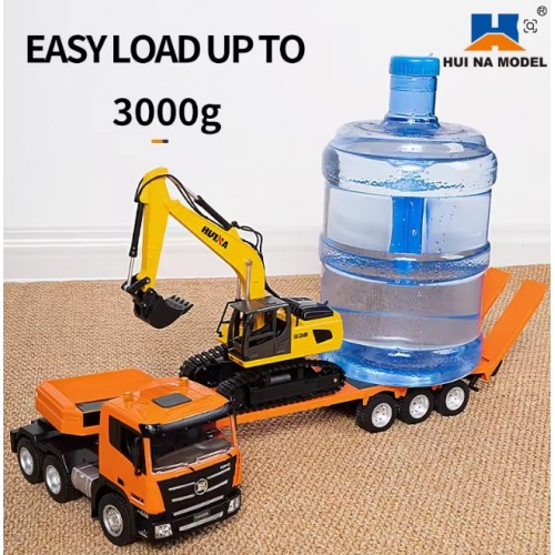 Huina 1319 RC Tractor Truck with Excavator & Trailer 1:18
