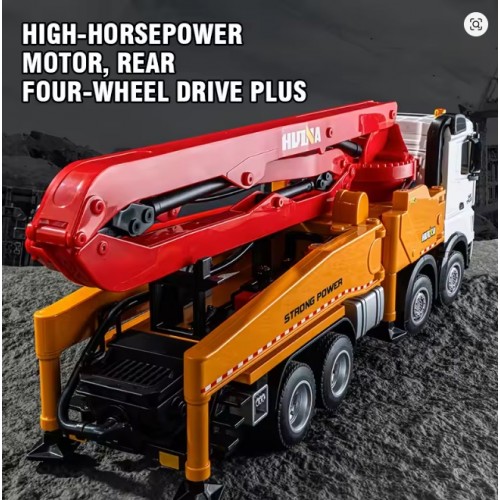 Huina 1381 RC Cement Pump Truck 1:18 Scale 11CH Alloy