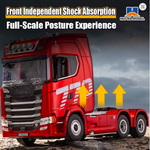 Huina 1501 1/18 2.4G 19CH Scania Tractor Truck RTR Cool Light Full Scale RC Car Vehicle Models - Only RC Trailer