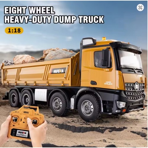 Huina 1538 RC Dump Truck 1:14 26CH Alloy Remote Control Grabing Wood Crane Construction Engineering Vehicle Model 