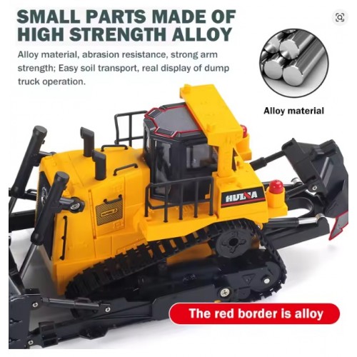 HUINA 1554 RC Bulldozer Rc Bagger Crawler Excavator 2.4G Remote Control Cars RC trucks for Adults RC Tractor Bagger Trailer 