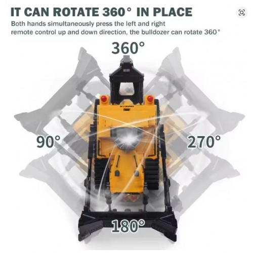 HUINA 1554 RC Bulldozer Rc Bagger Crawler Excavator 2.4G Remote Control Cars RC trucks for Adults RC Tractor Bagger Trailer 