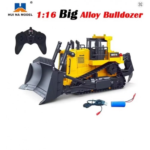 HUINA 1554 RC Bulldozer Rc Bagger Crawler Excavator 2.4G Remote Control Cars RC trucks for Adults RC Tractor Bagger Trailer 