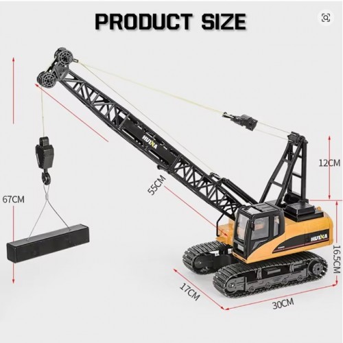 HUINA 1572 1:14 RC Truck Crane | 15CH Metal Alloy Construction Vehicle 2.4GHz HUINA 1572 1:14 RC Truck Crane | 15CH Metal Alloy Construction Vehicle 2.4GHz