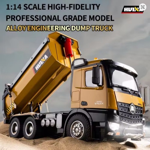 HuiNa 1573 1/14 RC Truck 10 Channel 2.4G Remote Control Loader Truck Engineering Vehicle RC Toy 