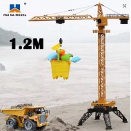 Huina 1585 Remote Control Alloy Tower Crane Children's Electric Remote Control Engineering Crane