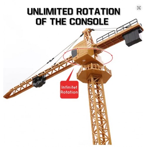 Huina 1585 Remote Control Alloy Tower Crane Children's Electric Remote Control Engineering Crane