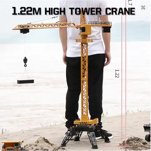 Huina 1585 Remote Control Alloy Tower Crane Children's Electric Remote Control Engineering Crane