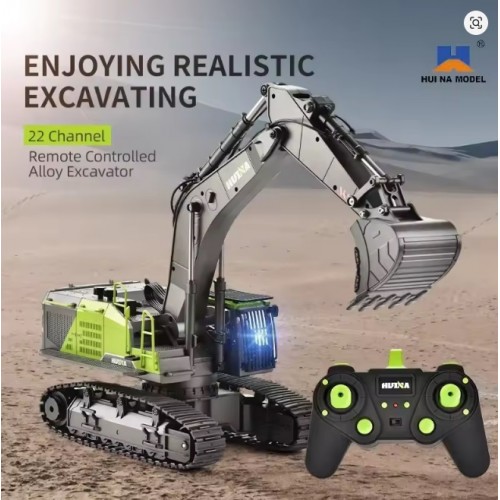 HUINA 1593 RC Excavator 1/14 Metal Alloy Engineering Crawler Tractor 2.4G Electric Remote Control Car Rc Vehicle Toys