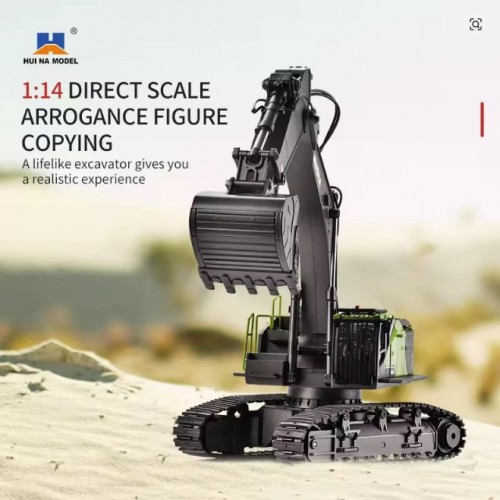 HUINA 1593 RC Excavator 1/14 Metal Alloy Engineering Crawler Tractor 2.4G Electric Remote Control Car Rc Vehicle Toys