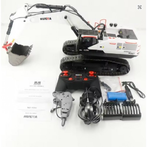 Huina1594 1/14 2.4GHz RC simulation alloy excavator 22-channel remote control excavator 