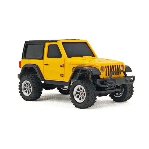 JIABAILE 3601 RTR 1/36 2.4GHz 4WD RC Rock Crawler – Mini Off-Road Climbing Truck with LED Lights, 60 Mins Playtime – Yellow