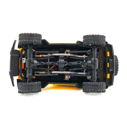 JIABAILE 3601 RTR 1/36 2.4GHz 4WD RC Rock Crawler – Mini Off-Road Climbing Truck with LED Lights, 60 Mins Playtime – Yellow