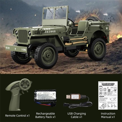 JJRC C8815 RTR 1/10 4WD RC Willys Military Truck – Rock Crawler with Metal Frame & LED Lights JJRC C8815 RTR 1/10 4WD RC Willys Military Truck – Rock Crawler with Metal Frame & LED Lights
